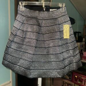 Ginger G Black and Gray Mini Skirt